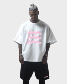 AIZZA_BTF.T-shirt white.Pink