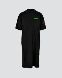 AIZZA_S1.1 Oversized T-shirt dress black.neongreen