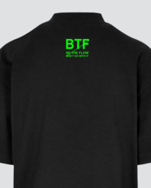 AIZZA_BTF. Oversized T-shirt dress black.neongreen