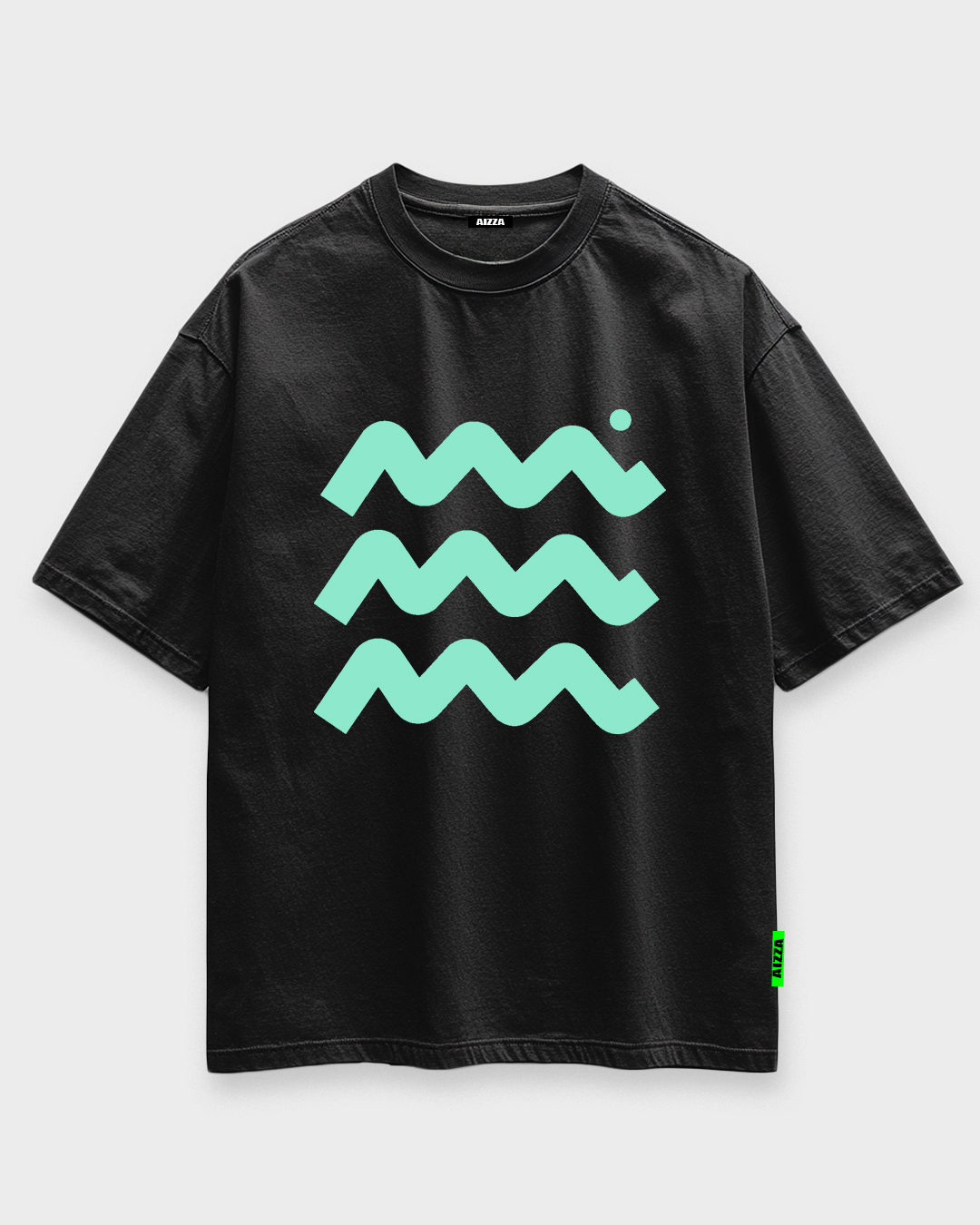 AIZZA_BTF.T-shirt black.aqua