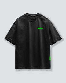 AZZIA_1.1S T-Shirt black.neongreen