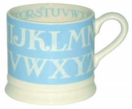 small mug blue alphabet
