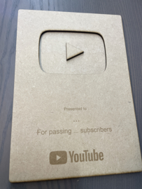 Houten YouTube Play Button klein