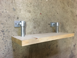 Wood and piping shelf