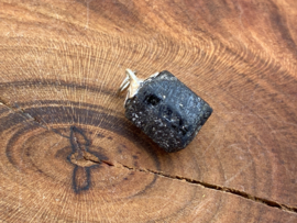 Toermalijn zwart edelsteen hanger (ruw)