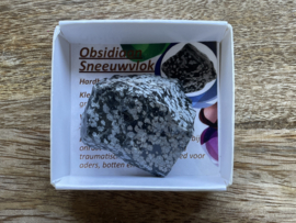 Obsidiaan Sneeuwvlok in doosje