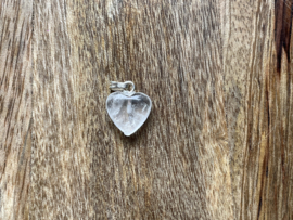 Hartvormige edelsteen hanger Bergkristal 12 mm