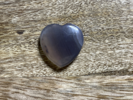 Agaat Grijs edelsteen hart 25mm