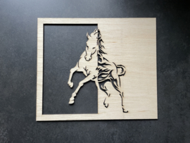 Wandbord vierkant paard (30x25,5cm)