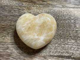 Calciet Geel edelsteen hart 45mm