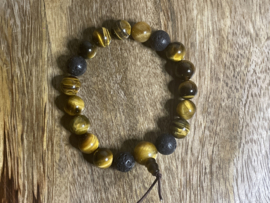 Tijgeroog Powerbead mannen armband