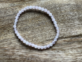 Roze Kwarts Kralenarmband 4mm