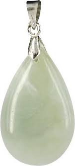 The drop of Jade serpentijn - edelsteen hanger