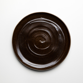 STUCCO lunch plate, brown