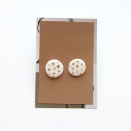 DOTS ear studs, ochre