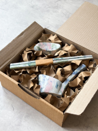MARBLE gift set "pink/green" glazed