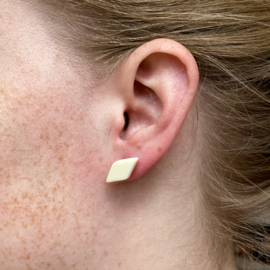 MARSHMALLOW ear studs, small, yellow