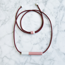 TUBE necklace, rutile pink