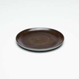 STUCCO pastry plate, brown