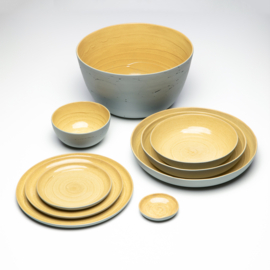 STUCCO lunch plate, yellow