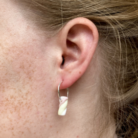 MARSHMALLOW earrings, twisted