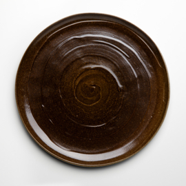 STUCCO dinner plate, brown