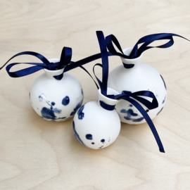 OPGEROLD kerstbal, blauw