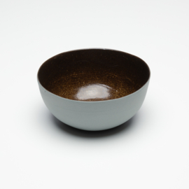 STUCCO dessert bowl, brown