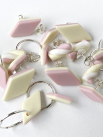 MARSHMALLOW earrings, large, pink