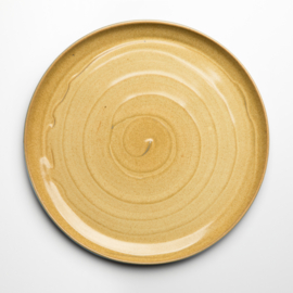 STUCCO dinner plate, yellow