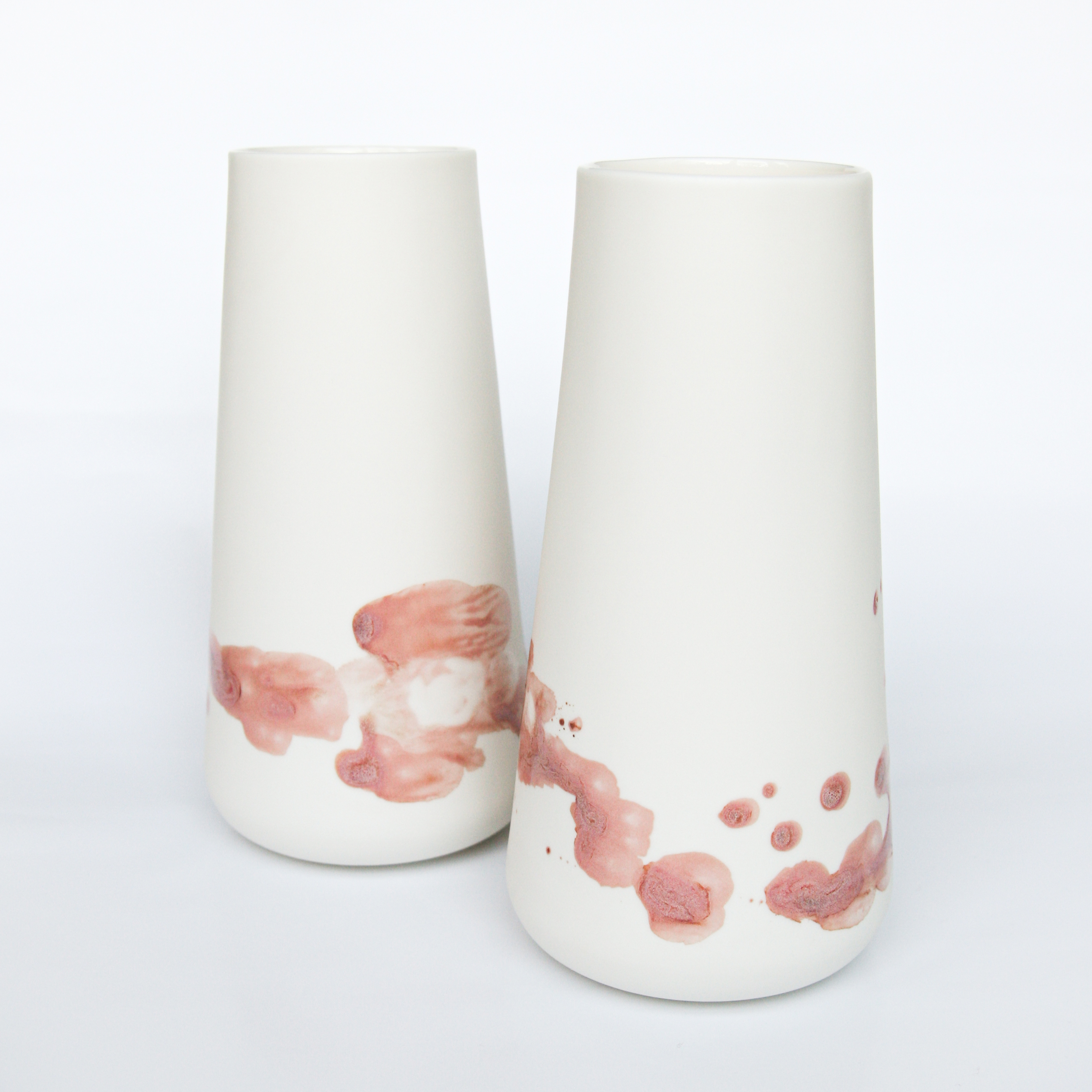 OPGEROLD grote vaas, rutiel roze
