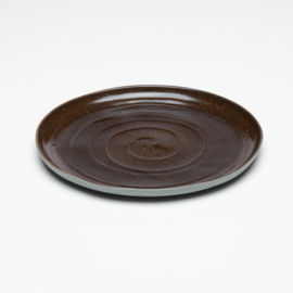 STUCCO lunch plate, brown