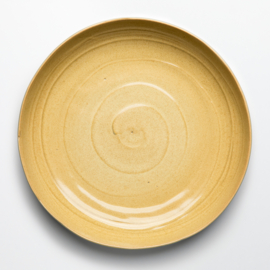 STUCCO serving platter, yellow