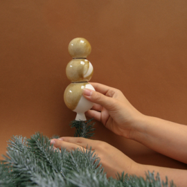 ALS GEGOTEN kerst piek, oker