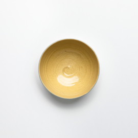 STUCCO dessert bowl, yellow