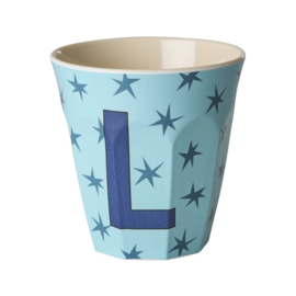 Melamine alfabet beker letter L - Rice