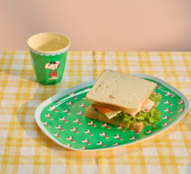 Melamine bord Green Snoopy print - Rice