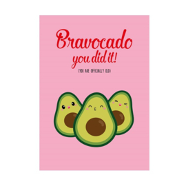 Postkaart Bravocado you are old