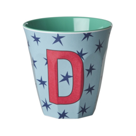 Melamine alfabet beker letter D - Rice
