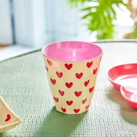 Melamine beker Darling Hearts - Rice