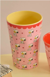 Hoge melamine beker Pink Snoopy print - Rice