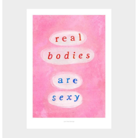 Print/poster Real bodies are sexy - A5