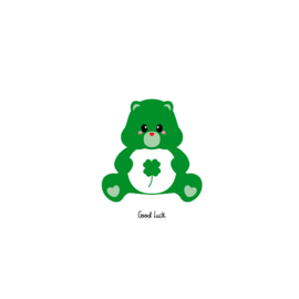 Postkaart Care Bear Good Luck