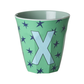 Melamine alfabet beker letter X - Rice
