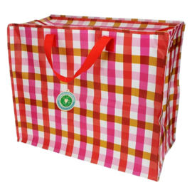 Big shopper Gingham ruit Roze - Rex London