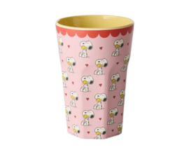 Hoge melamine beker Pink Snoopy print - Rice