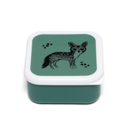 Snackbox zwarte vos Groen | Petit Monkey