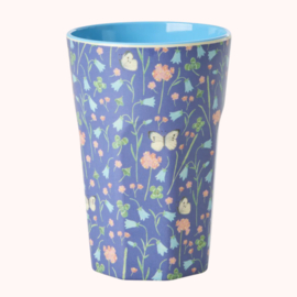 Hoge melamine beker - Butterfly Field print