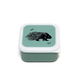 Snackbox zwarte egel Groen | Petit Monkey