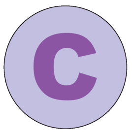Letter C Onderzetter - LabelR